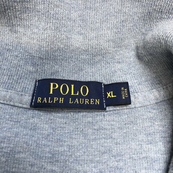 Polo Ralph Lauren Sweater Men's XL Baby Blue Knit Cotton 1/4 Zip Classic Pony - Picture 2 of 7